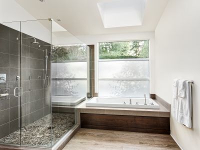Glass Enclosed Shower